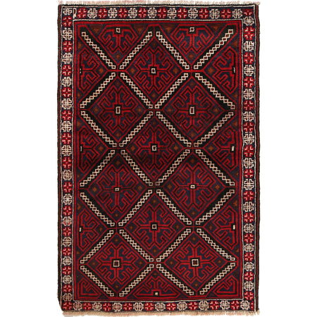 Traditional Baloch Rug 3' 3" x 5' 1" ft / 98 x 155 cm - No. R22831