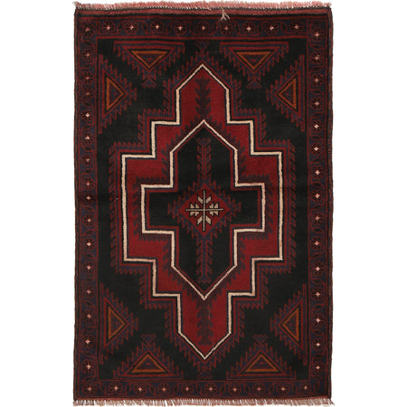 Traditional Baloch Rug 2' 11" x 4' 5" ft / 88 x 135 cm - No. R22835