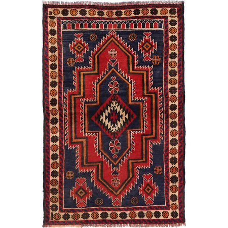 Traditional Baloch Rug 2' 11" x 4' 6" ft / 88 x 136 cm - No. R22838