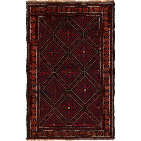 Traditional Baloch Rug 2' 11" x 4' 2" ft / 89 x 142 cm - No. R22848