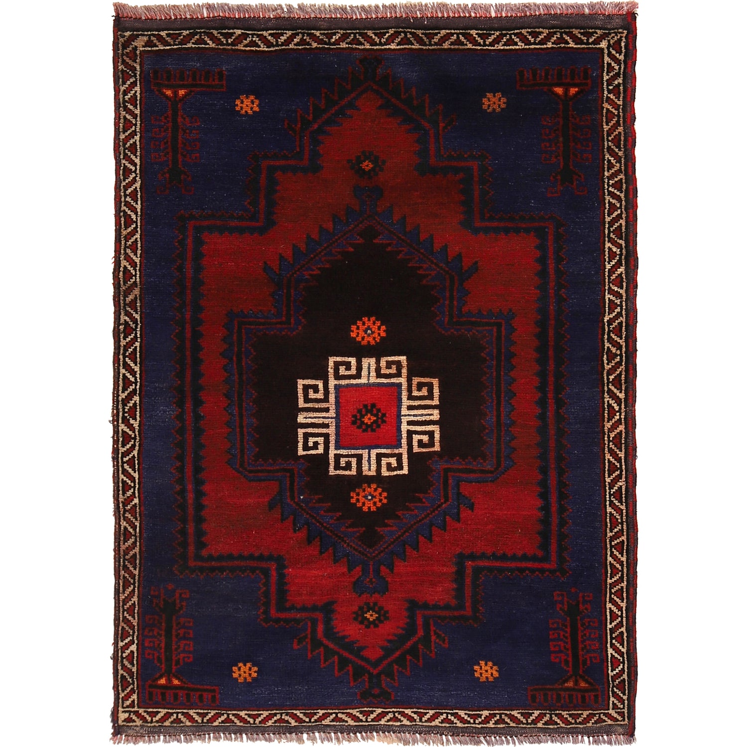 Traditional Baloch Rug 2' 12" x 4' 4" ft / 91 x 132 cm - No. R22850