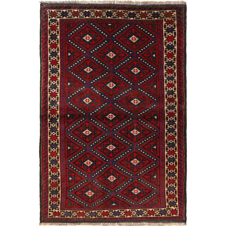 Traditional Baloch Rug 3' 0" x 4' 8" ft / 92 x 143 cm - No. R22937