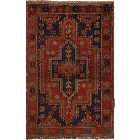 Traditional Baloch Rug 3' 1" x 4' 8" ft / 93 x 142 cm - No. R22940