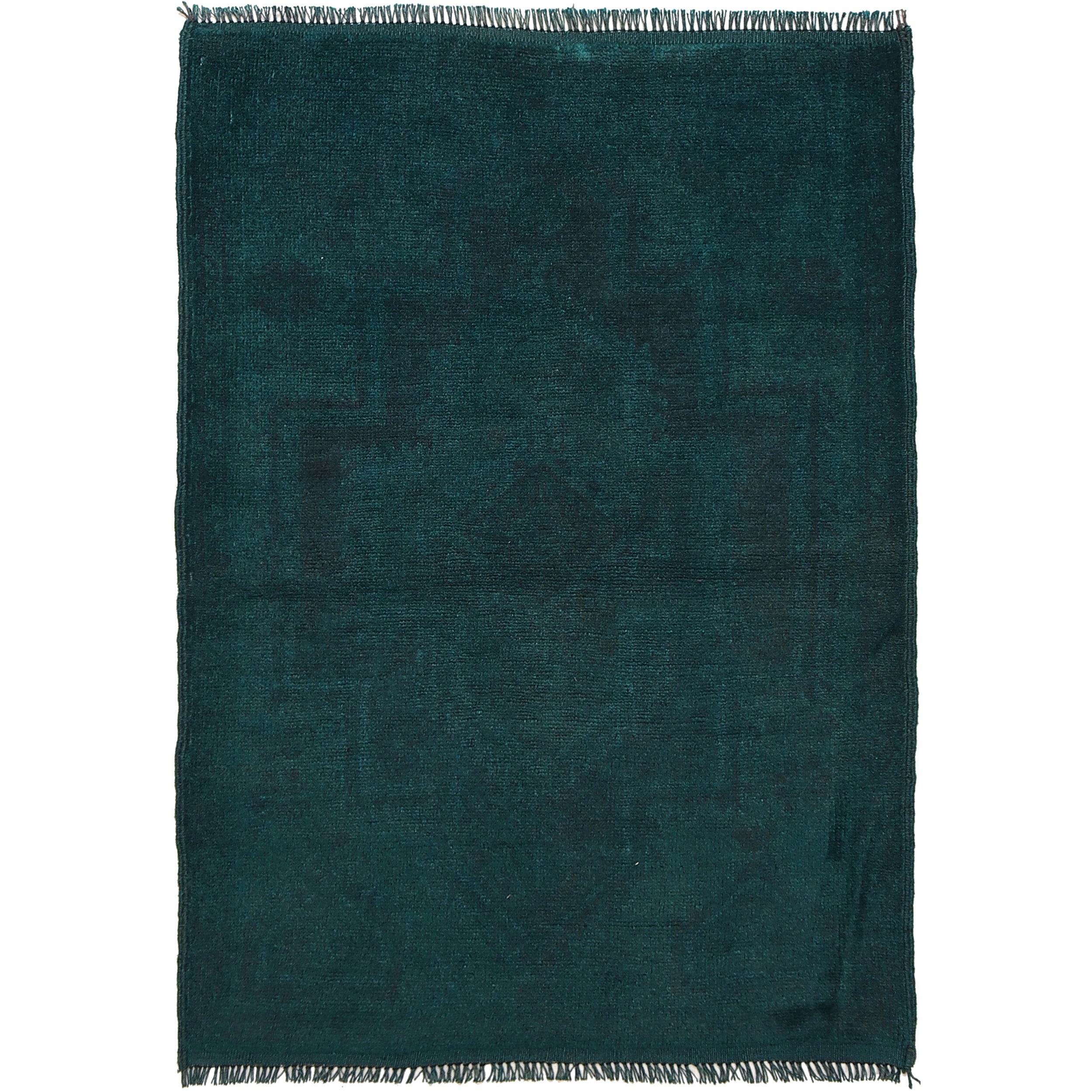 Hand Knotted Overdyed Rug 3' 1" x 4' 3" ft / 93 x 130 cm - No. R22973
