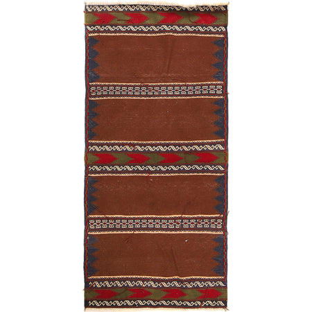 Handmade Table Sheet Kilim Runner 2' 5" x 5' 3" ft / 74 x 160 cm - No. R23612