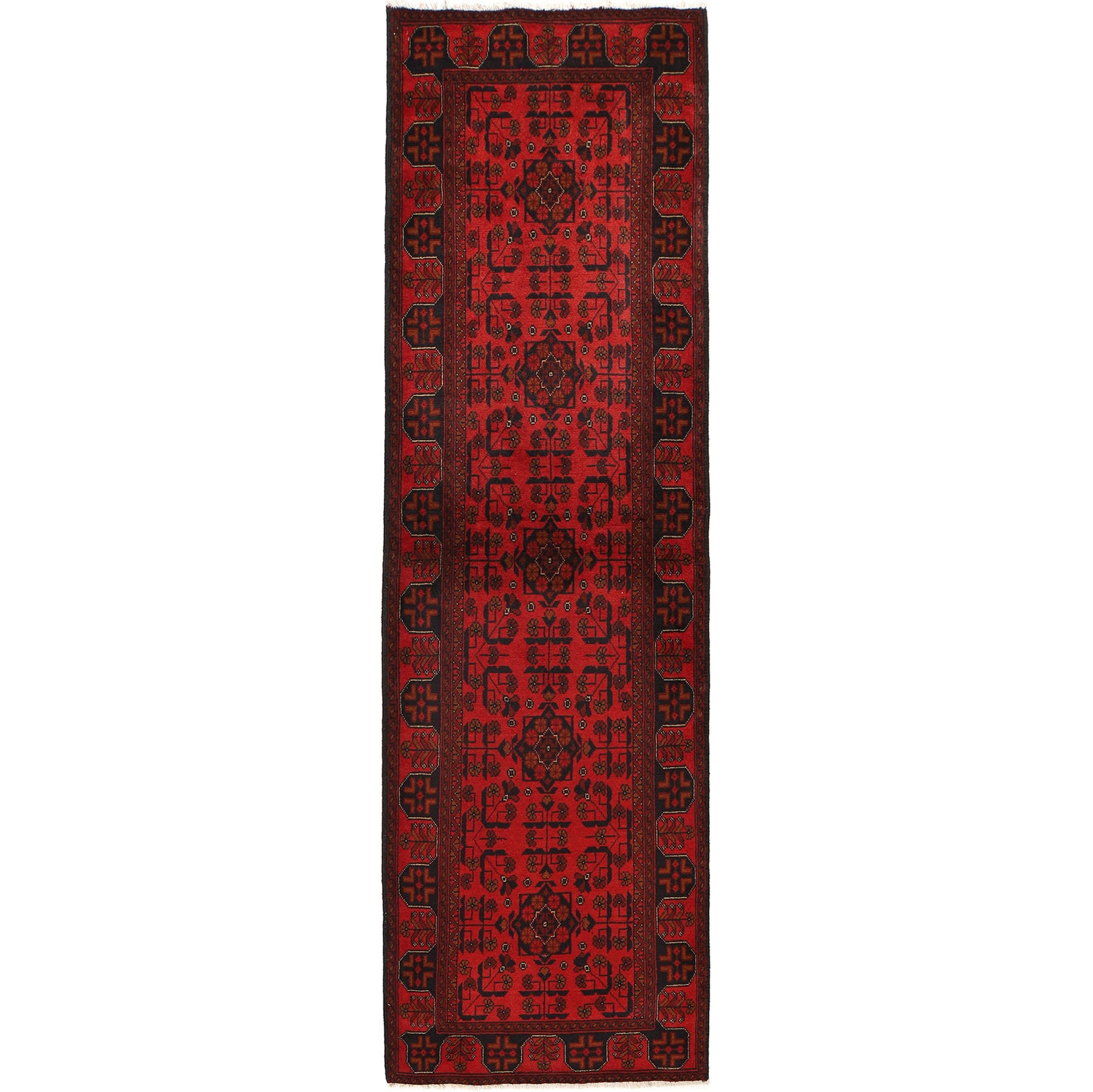 Hand knotted Khal Mohammadi Runner Carpet 2' 8" x 9' 7" ft / 82 x 291 cm - No. R23614