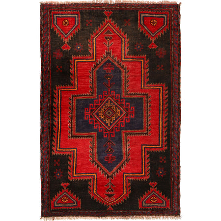 Traditional Baloch Rug 3' 2" x 4' 11" ft / 96 x 149 cm - No. R23749