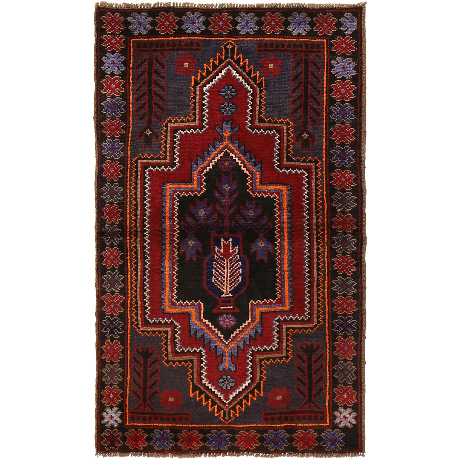Traditional Baloch Rug 2' 10" x 4' 6" ft / 87 x 136 cm - No. R23754