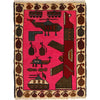 Pink War Rug 2' 0" x 3' 0" ft / 61 x 91 cm - No. R23794