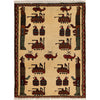 Afghan War Rug – Military Design 2' 2" x 2' 9" ft / 65 x 85 cm - No. R23797