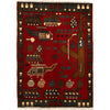 Red War Rug 2' 1" x 2' 9" ft / 63 x 85 cm - No. R23803