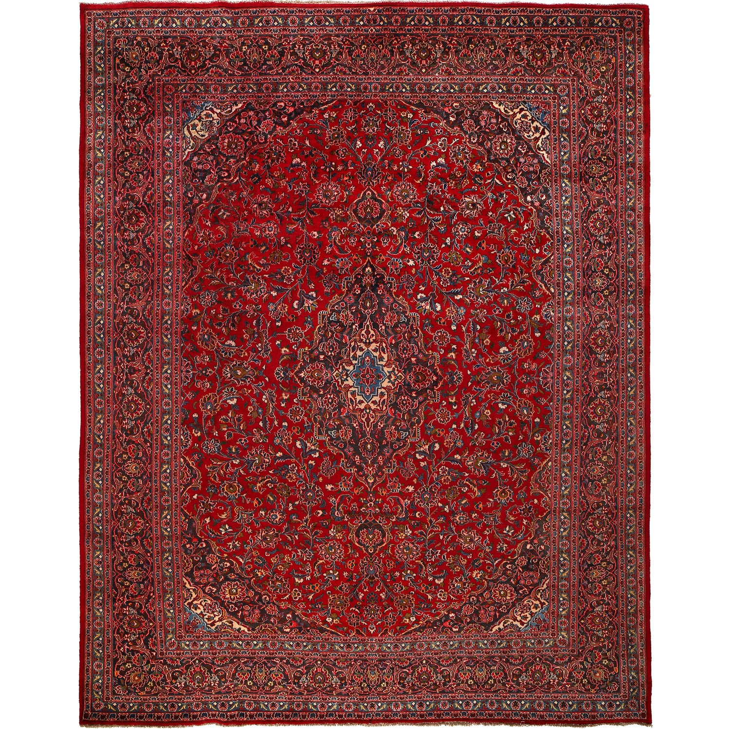 Persian Kashan Rug 9' 5" x 12' 8" ft / 288 x 385 cm - No. R24107