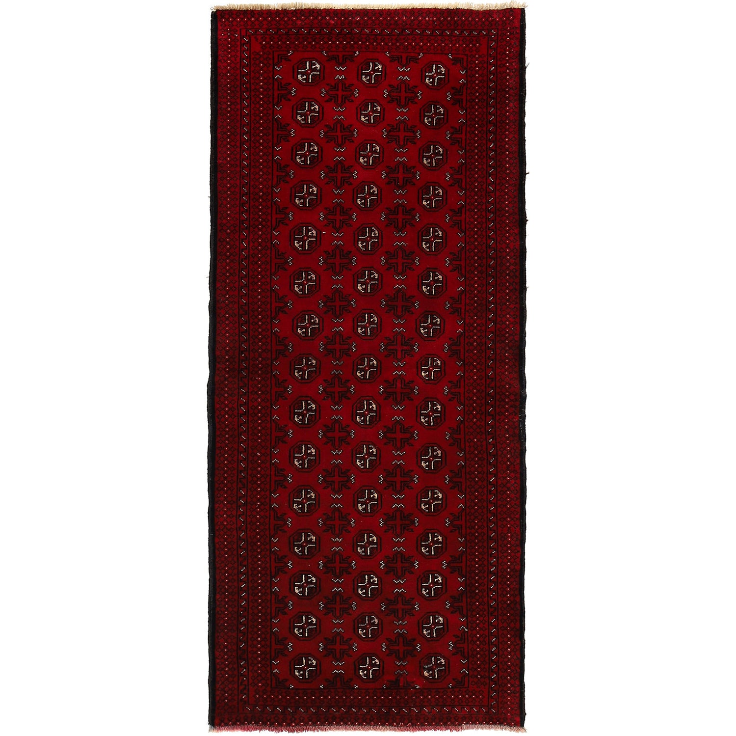 Oriental Bokhara Runner Rug 2' 8" x 6' 3" ft / 80 x 191 cm - No. R24134