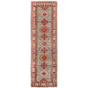 Cyan Blue Kazak Runner Rug 2' 9" x 9' 6" ft / 83 x 290 cm - No. G24169