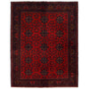 Red Color Afghan Area Rug 4' 9" x 6' 5" ft / 146 x 196 cm - No. R24176