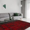 Red Color Afghan Area Rug 5' 0" x 6' 6" ft / 153 x 198 cm - No. R24177