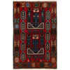 Hand Knotted Baluchi Rug 2' 11" x 4' 5" ft / 88 x 134 cm - No. R24197