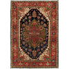 Hand Knotted Persian Design Heriz Rug 4' 1" x 6' 0" ft / 124 x 182 cm - No. R24373