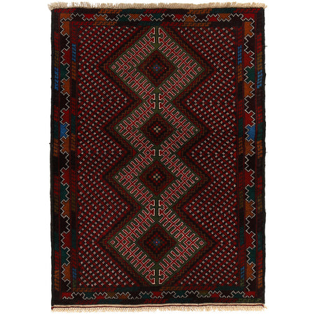Handmade Baluchi Rug 2' 11" x 4' 4" ft / 88 x 132 cm - No. R24418