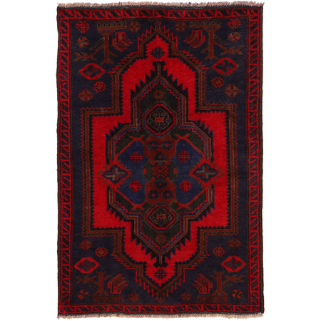 Traditional Baloch Rug 3' 1" x 4' 9" ft / 95 x 146 cm - No. R24455