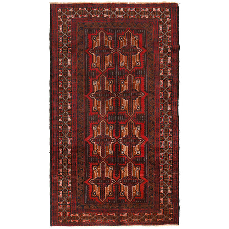 Baluch Short Rug 3' 7" x 6' 7" ft / 110 x 200 cm - No. R24774