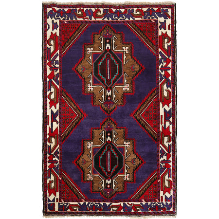 Baluch Short Rug 4' 1" x 6' 7" ft / 124 x 200 cm - No. R24775