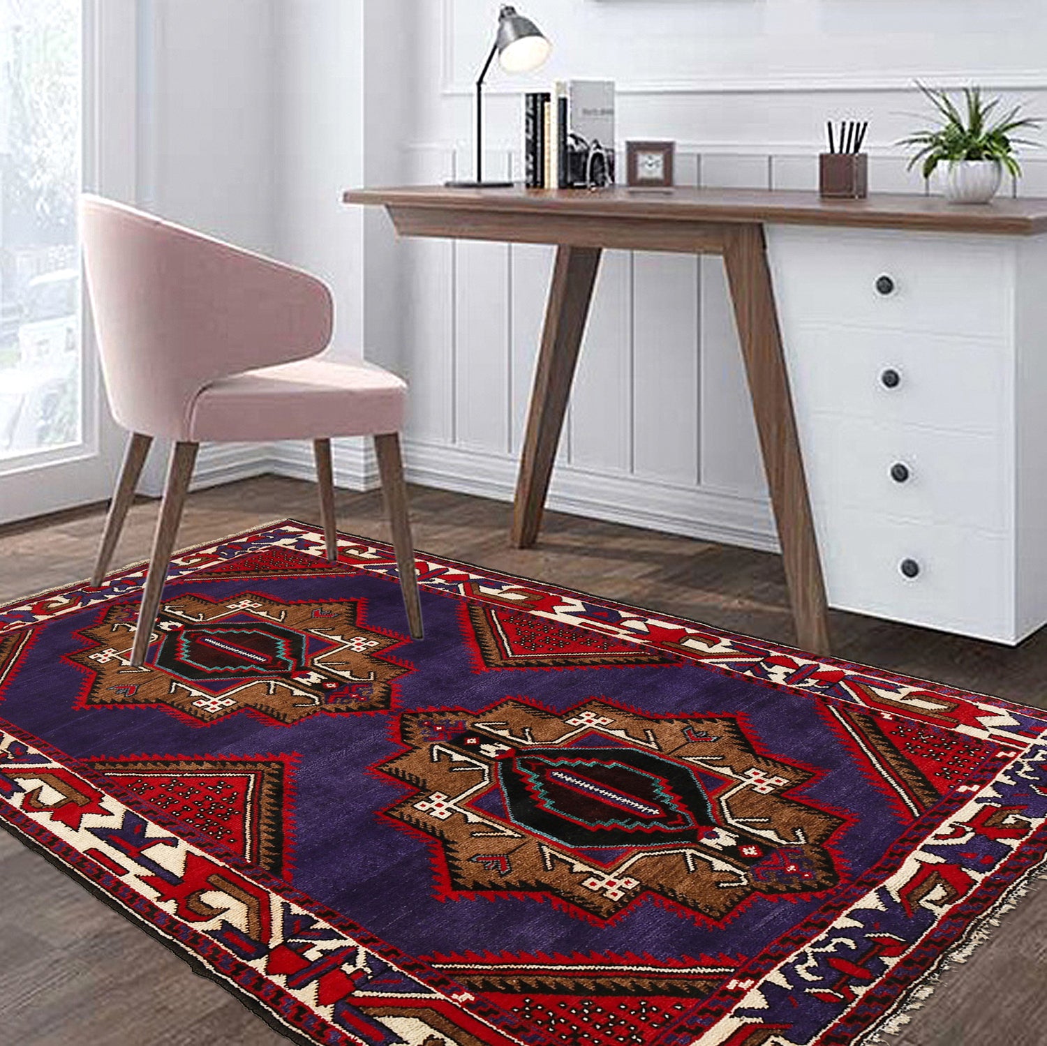 Baluch Short Rug 4' 1" x 6' 7" ft / 124 x 200 cm - No. R24775