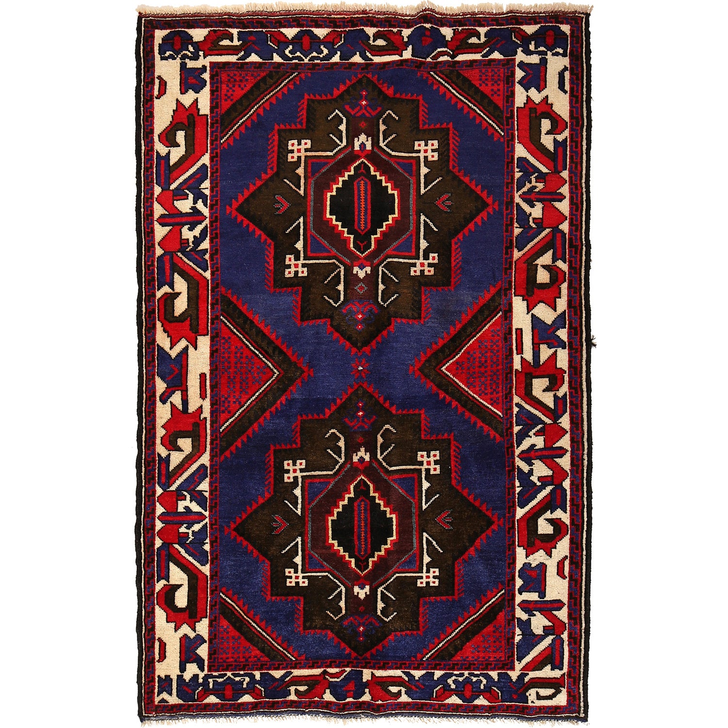 Baluch Short Rug 3' 10" x 6' 2" ft / 118 x 187 cm - No. R24776