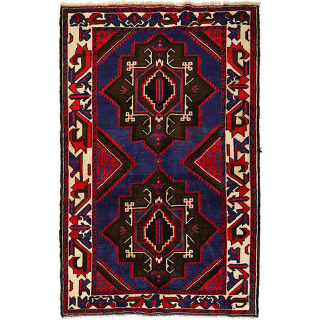 Baluch Short Rug 3' 10" x 6' 2" ft / 118 x 187 cm - No. R24776