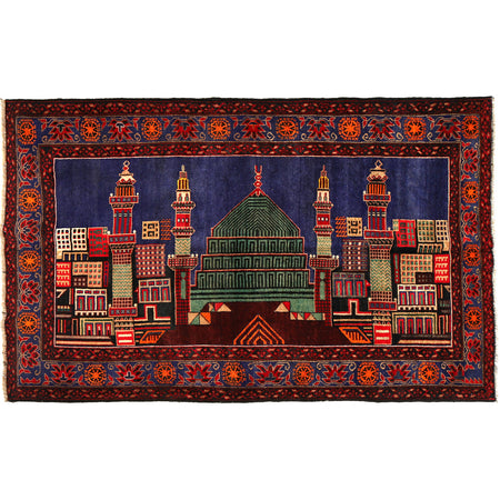 Handmade Pictorial Carpet 3' 11" x 6' 6" ft / 120 x 198 cm - No. R24781