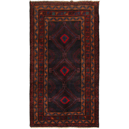Baluch Short Rug 3' 7" x 6' 5" ft / 110 x 195 cm - No. R24785