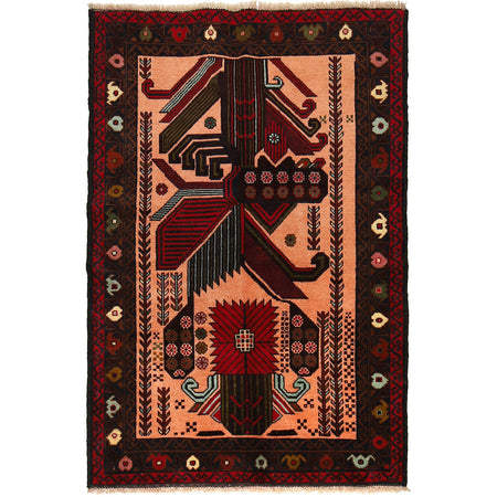 Baluch Small Size Rug 3' 0" x 4' 7" ft / 92 x 140 cm - No. R24791