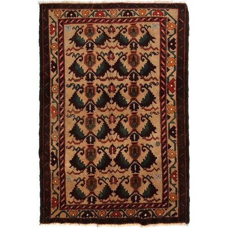 Baluch Small Size Rug 2' 11" x 4' 9" ft / 88 x 144 cm - No. R24796