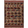 Handcrafted Afghan War Rug 4' 6" x 6' 1" ft / 136 x 186 cm - No. R24917