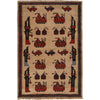 Afghan War Rug – Military Design 2' 11" x 4' 6" ft / 89 x 136 cm - No. R24918