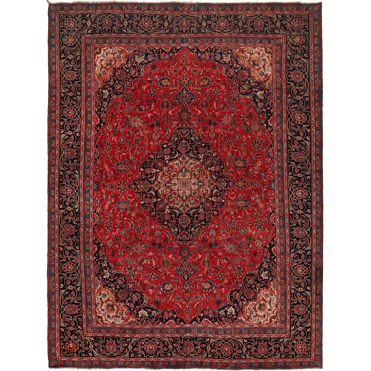 Persian Kashan Rug 9' 3" x 12' 4" ft / 282 x 375 cm - No. R24937