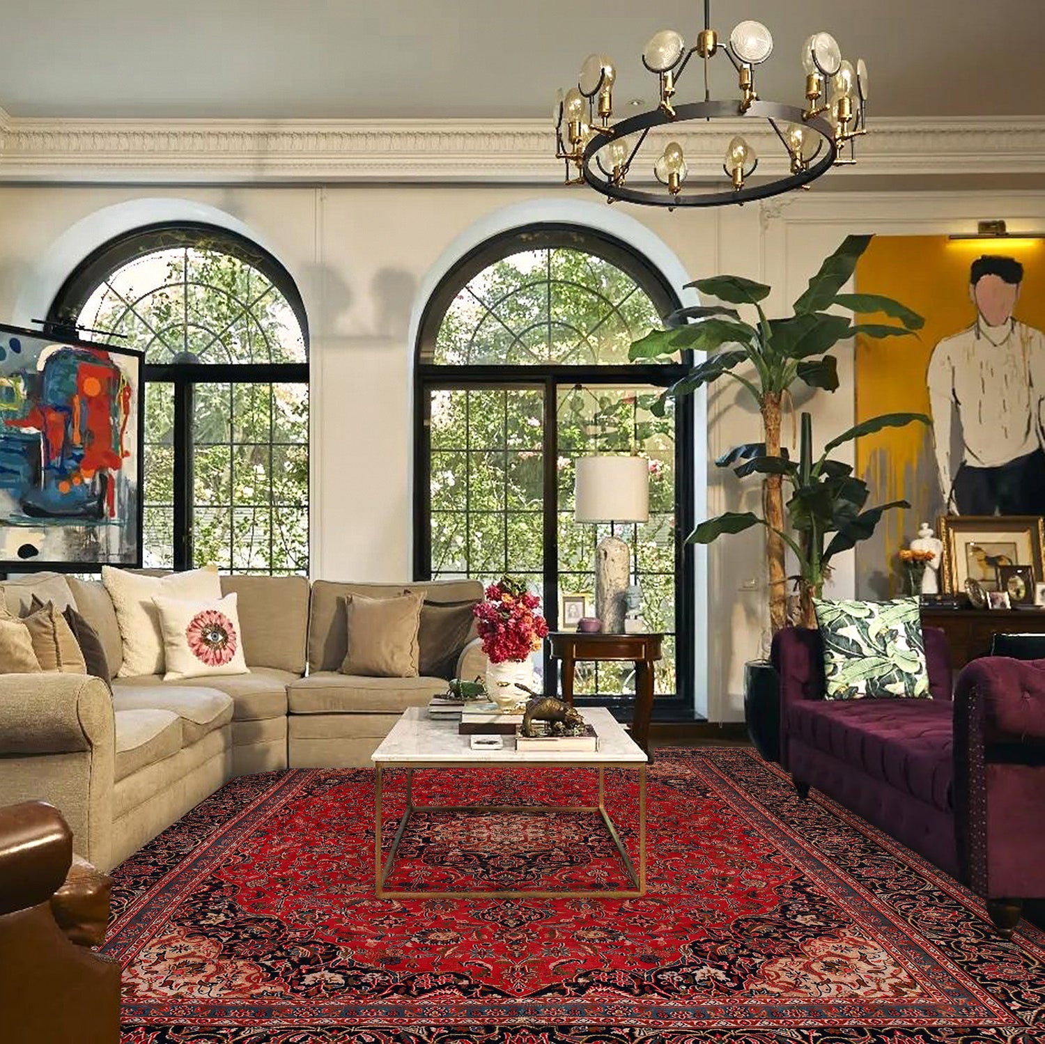 Persian Kashan Rug 9' 3" x 12' 4" ft / 282 x 375 cm - No. R24937