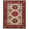 Hand knotted Kazak Carpet 5' 0" x 6' 2" ft / 153 x 187 cm - No. R25274