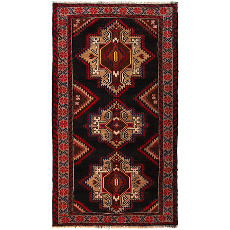 Tribal Baloch Rug 3' 1" x 5' 10" ft / 95 x 178 cm - No. R25324