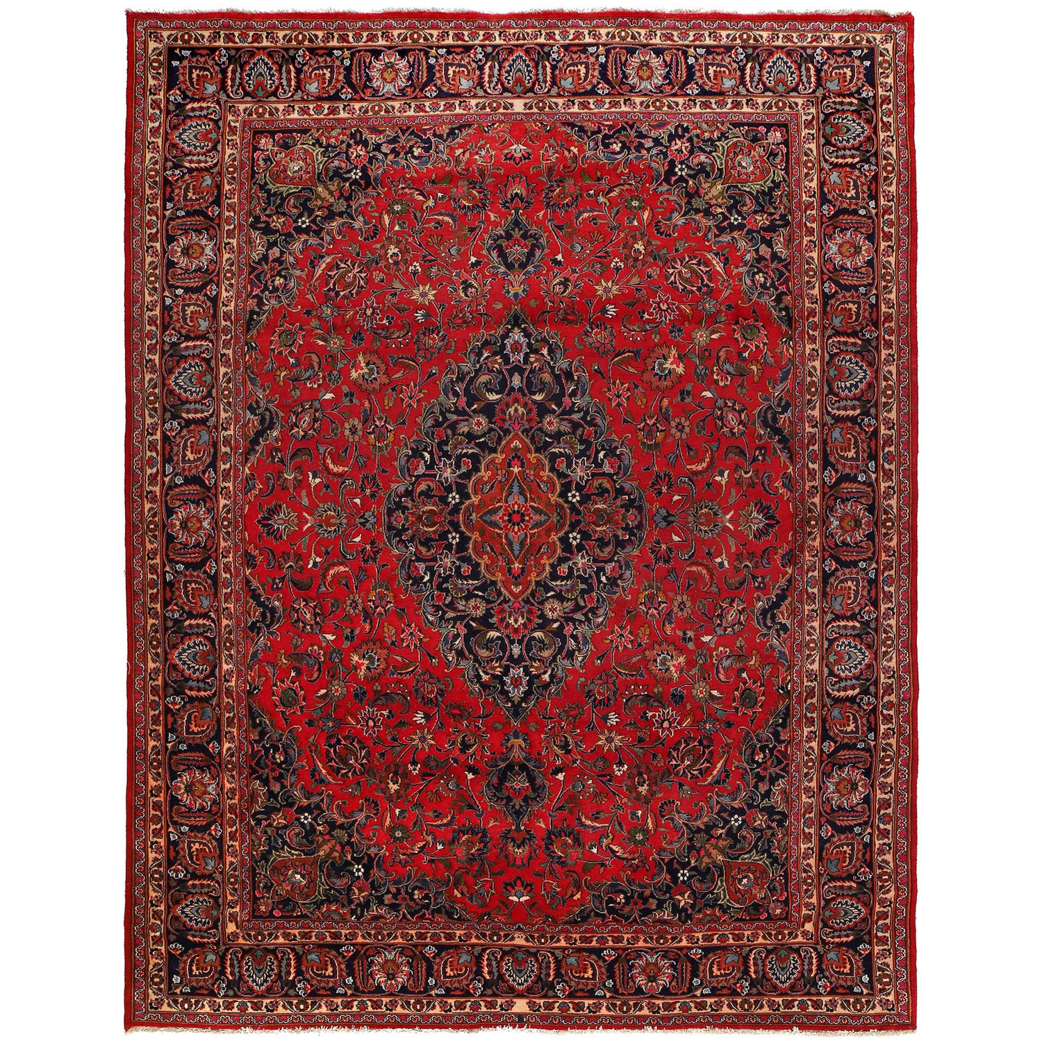 Persian Kashan Rug 9' 7" x 12' 10" ft / 293 x 390 cm - No. R25877