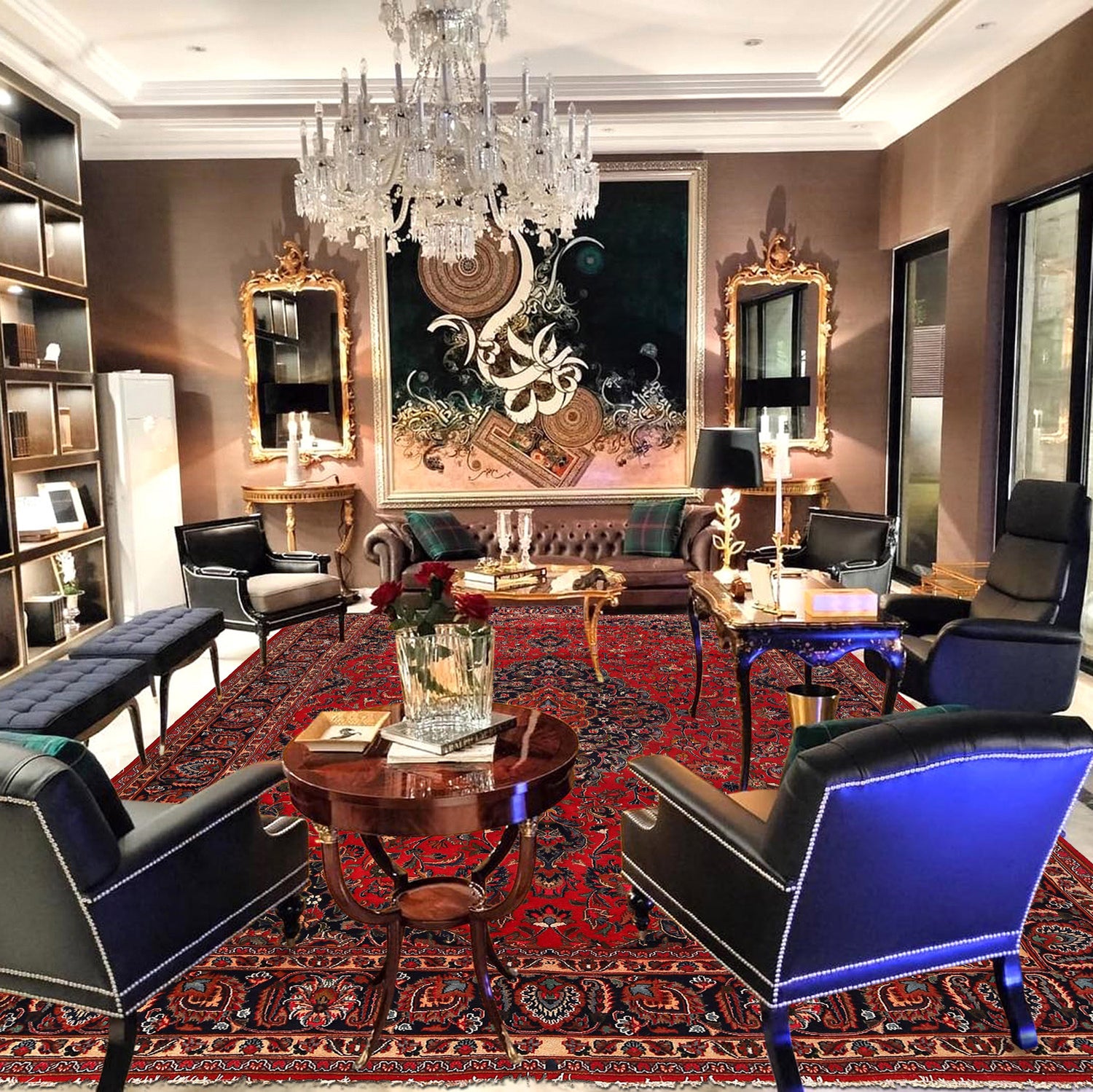 Persian Kashan Rug 9' 7" x 12' 10" ft / 293 x 390 cm - No. R25877