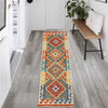 Hand Knotted Afghan Style Kilim Runner 1' 8" x 4' 9" ft / 52 x146 cm - No. R26096