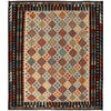 Handmade Turkish Design Wool Kilim 8' 3" x 9' 9" ft / 251 x 297 cm - No. R26100