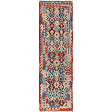 Hand Made Afghan Kilim Runner 2' 9" x 9' 9" ft / 83 x297 cm - No. R26113