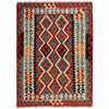 Hand Woven Wool Kelim 4' 4" x 6' 0" ft / 131 x 184 cm - No. P26253