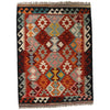 Hand Made Afghan Kilim 3' 3" x 4' 5" ft / 100 x 135 cm - No. R26262