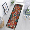 Colorful Flat-Weave Wool Kilim Runner 2' 0" x 6' 4" ft / 61 x 192 cm - No. R26271