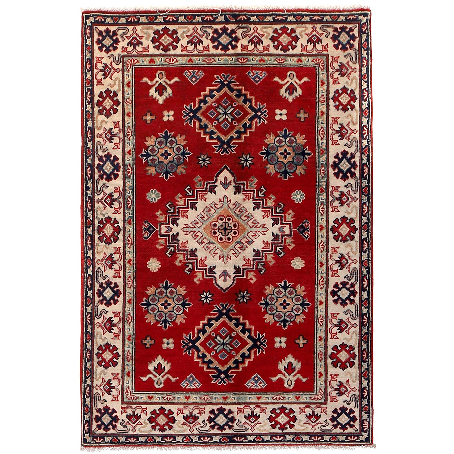 Hand knotted Kazak Rugs 3' 3" x 5' 2" ft / 100 x 157 cm - No. R26300