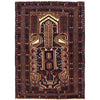 Islamic Prayer Carpet 2' 9" x 3' 10" ft / 83 x 116 cm - No. R36523