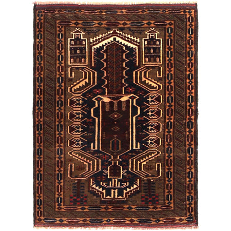 Hand Knotted Prayer Rug 2' 9" x 3' 10" ft / 83 x 118 cm - No. R36524